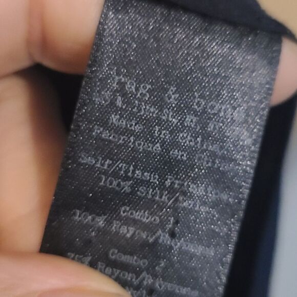 Rag & Bone Navy Blue Daria Layered Silk Tunic Top - Picture 3 of 10